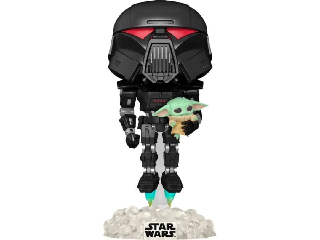 Dragons Trading EEExclusive Star Wars: The Mandalorian Dark Trooper With Grogu Glow-in-The-Dark Vinyl 3 Dragons Trading EEExclusive Star Wars: The Mandalorian Dark Trooper With Grogu Glow-in-The-Dark Vinyl