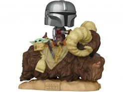 Funko Star Wars: Mandalorian - Mandalorian On Bantha W/ Child In Bag Deluxe Pop