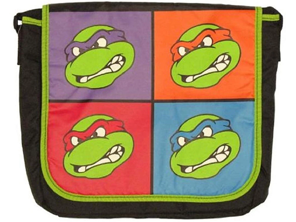 Dragons Trading Good Smile Company Bioworld Teenage Mutant Ninja Turtles (TMNT): Faces Four Square Messenger Bag 3 Dragons Trading Good Smile Company Bioworld Teenage Mutant Ninja Turtles (TMNT): Faces Four Square Messenger Bag
